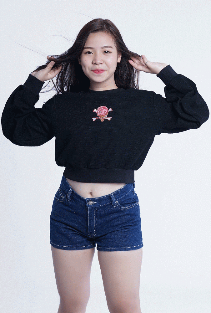 Textured cropped top Kid